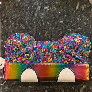 Disney Parks Loungefly Mickey Mouse Rainbow Sequin Wallet with Ears – NWT